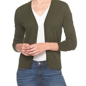 Banana Republic Factory Women's Small V-Neck Forever Cardigan with Sleeve Detail
